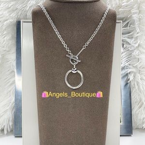 New Pandora Moments O Pendant T-bar Necklace
